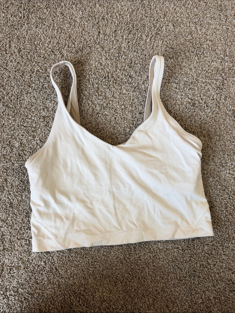 lululemon athletica Cream Scoop Neck Tank